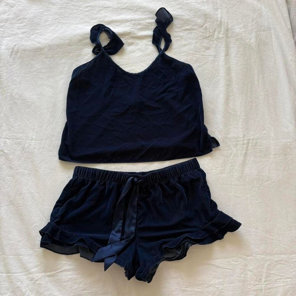Victoria-s-secret Women's Navy and Black Pajamas